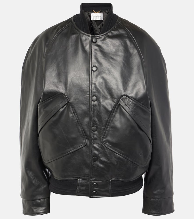 Victoria Beckham Leather varsity jacket