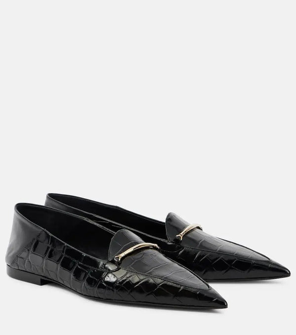 Victoria Beckham Morsetto croc-effect leather loafers | LYBSTORE