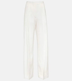 Victoria Beckham Pleated high-rise wide-leg pants | LYBSTORE