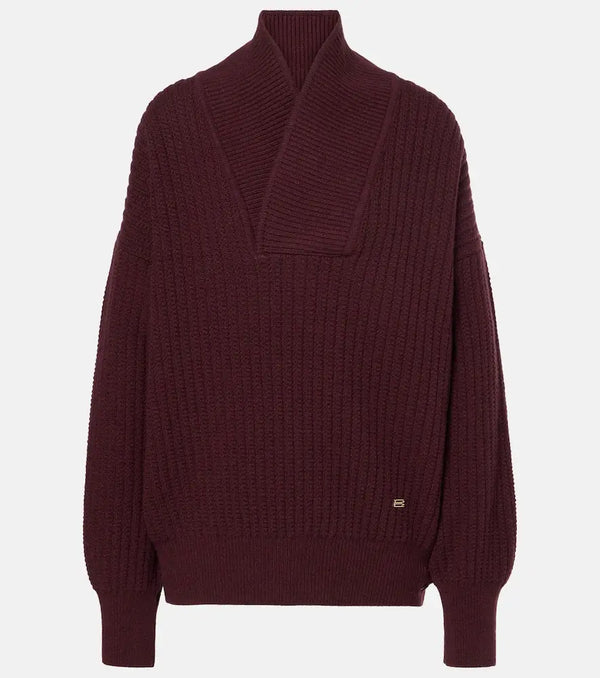 Victoria Beckham Ribbed-knit wool sweater | LYBSTORE