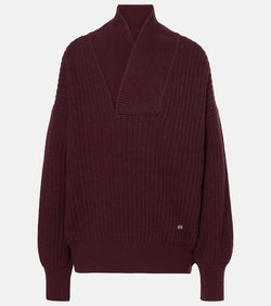 Victoria Beckham Ribbed-knit wool sweater | LYBSTORE