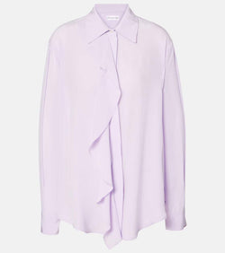 Victoria Beckham Ruffled asymmetric silk blouse