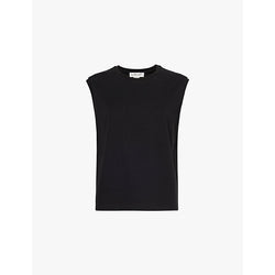 Womens Victoria Beckham Sleeveless regular-fit organic-cotton jersey T-shirt