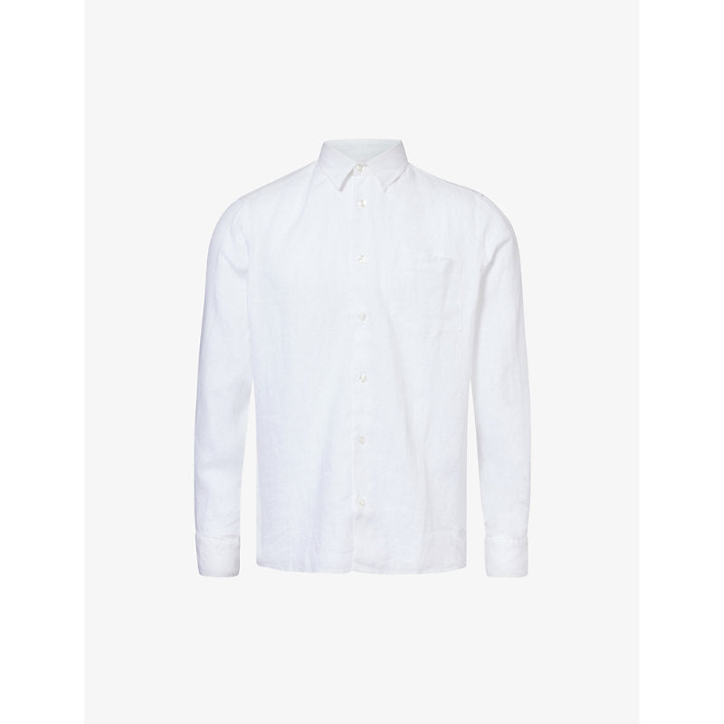 Vilebrequin Caroubis logo-embroidered linen shirt