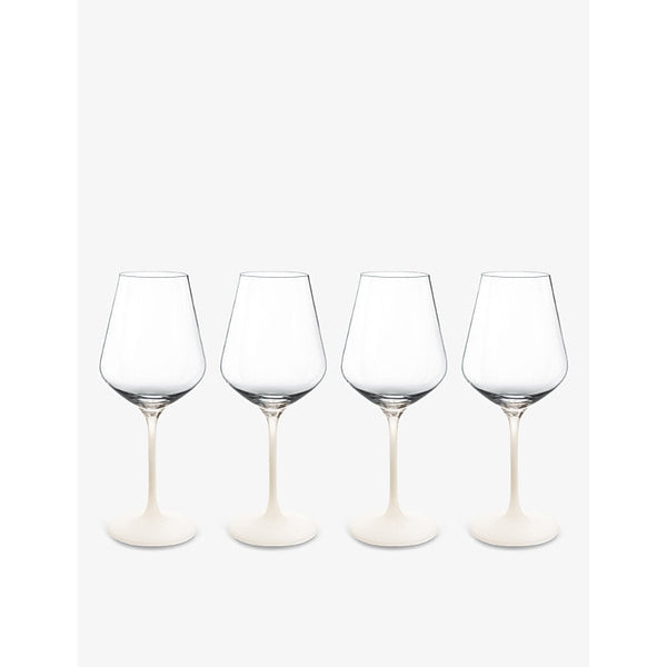 Villeroy & Boch Manufacture Rock Blanc crystal-glass wine glasses set of four