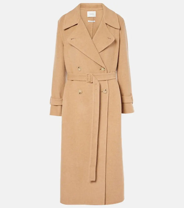 Vince Belted double-breasted wool-blend coat | LYBSTORE