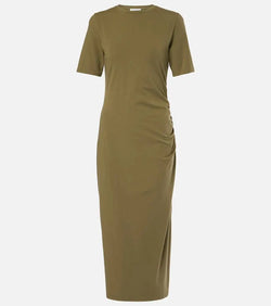 Vince Cotton-blend jersey midi dress | LYBSTORE