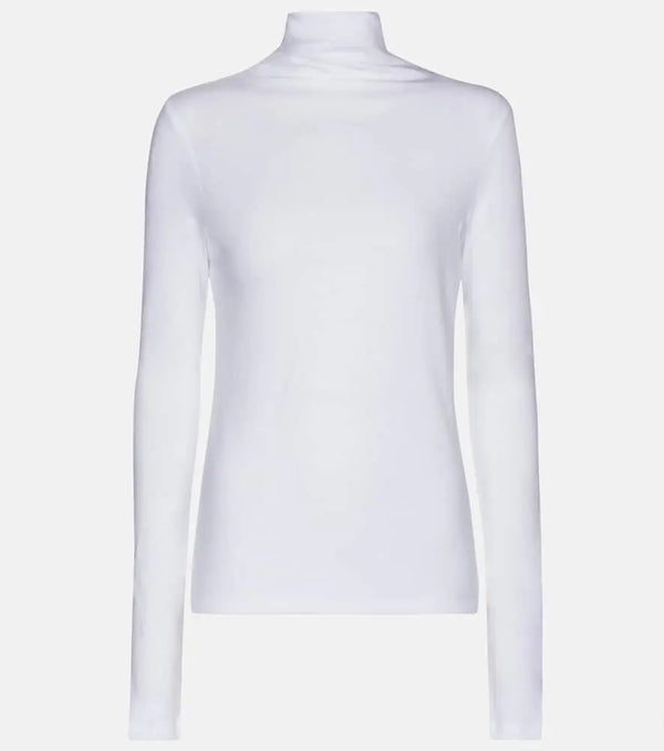 Vince Essentials cotton turtleneck top | LYBSTORE