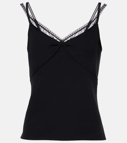 Vince Lace-trimmed crêpe camisole | LYBSTORE