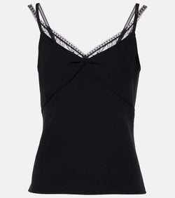 Vince Lace-trimmed crêpe camisole