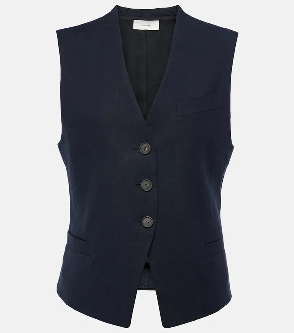 Vince Linen-blend vest