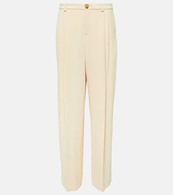 Vince Low-rise crêpe wide pants | LYBSTORE