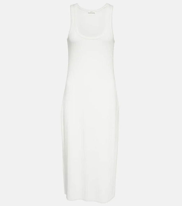 Vince Ribbed scoop-neck midi dress