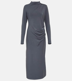 Vince Ruched jersey midi dress