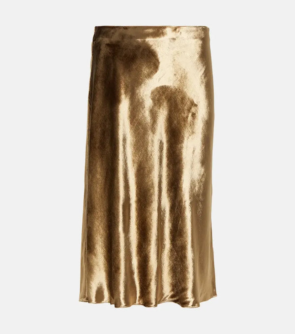 Vince Satin midi skirt | LYBSTORE