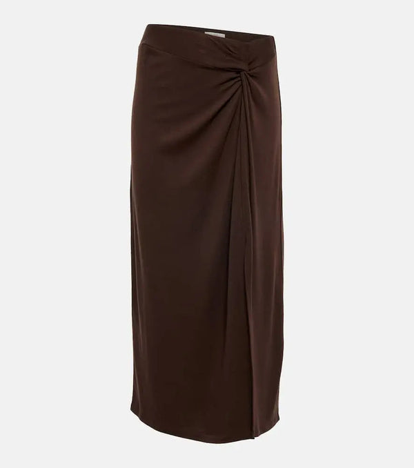 Vince Side Twist midi skirt | LYBSTORE