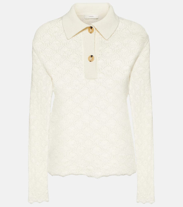 Vince Wool-blend polo sweater | LYBSTORE