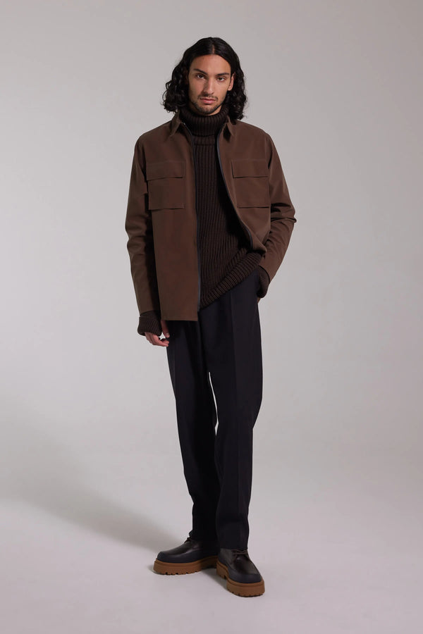 Stutterheim Vitaberg Matte Overshirt Dark Brown