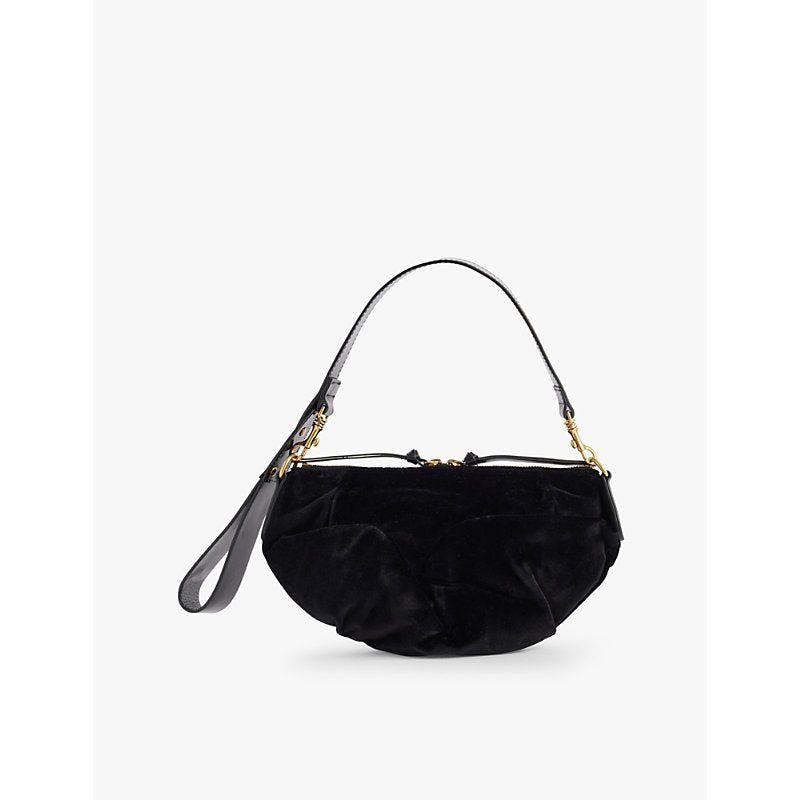 Vivienne Westwood Agnes small cotton-velvet shoulder bag | LYBSTORE