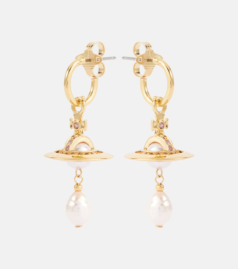 Vivienne Westwood Aleksa embellished drop earrings