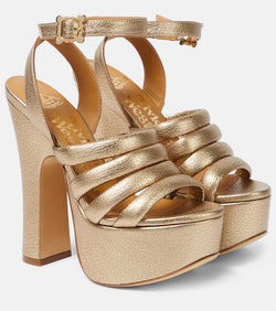 Vivienne Westwood Britney metallic leather platform sandals