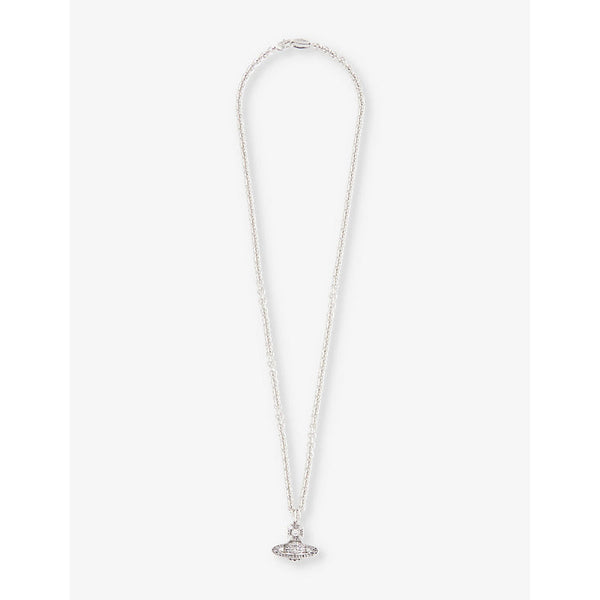 Vivienne Westwood Carmela silver-tone brass and cubic zirconia crystal necklace