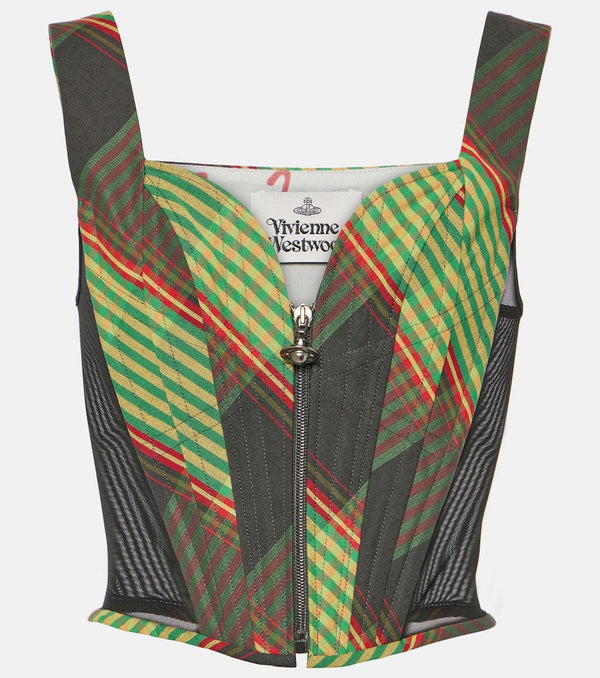 Vivienne Westwood Classic tartan cotton and linen corset