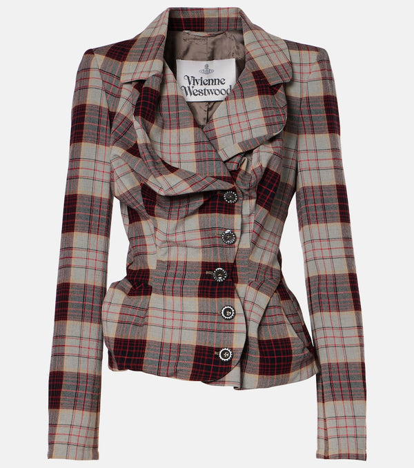 Vivienne Westwood Drunken Tailored checked wool blazer