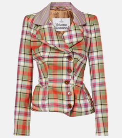 Vivienne Westwood Drunken Tailored checked wool jacket