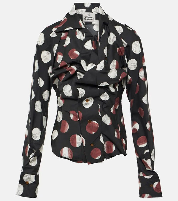 Vivienne Westwood Gathered cotton poplin shirt | LYBSTORE