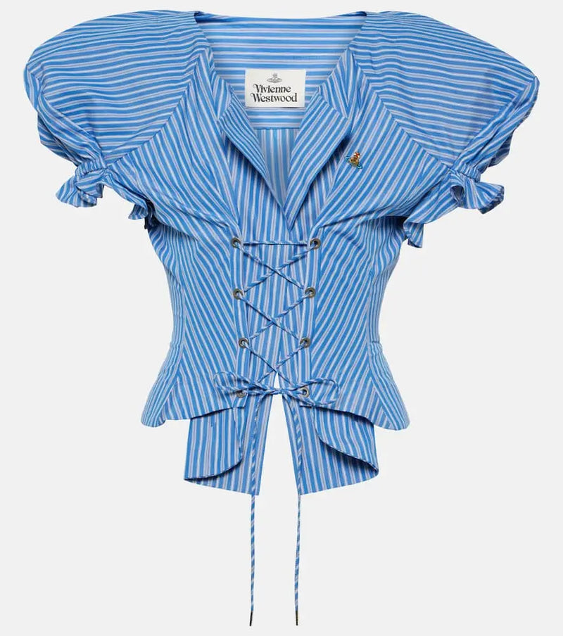 Vivienne Westwood Kate striped cotton top | LYBSTORE