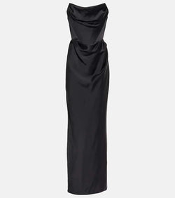 Vivienne Westwood Off-shoulder satin gown | LYBSTORE