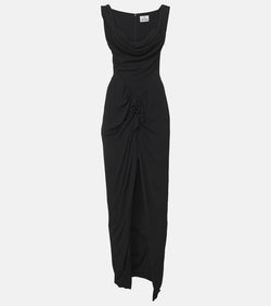 Vivienne Westwood Panther gathered asymmetric maxi dress