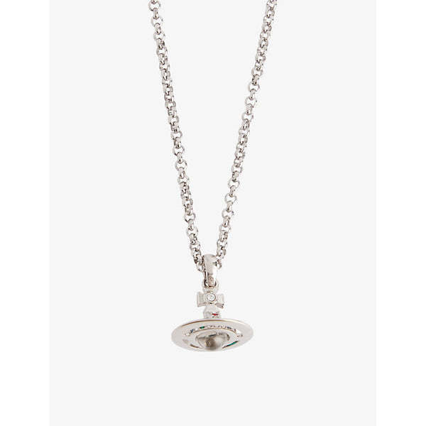 Vivienne Westwood Petite Orb brass and gem-stone pendant necklace