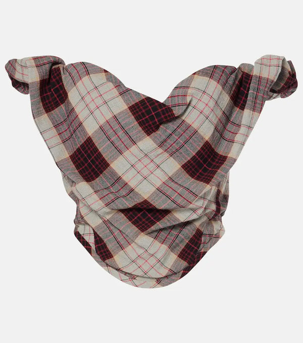 Vivienne Westwood Sunday checked draped corset