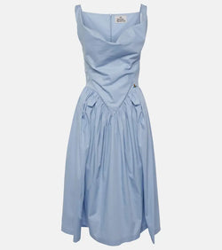 Vivienne Westwood Sunday gathered cotton midi dress | LYBSTORE