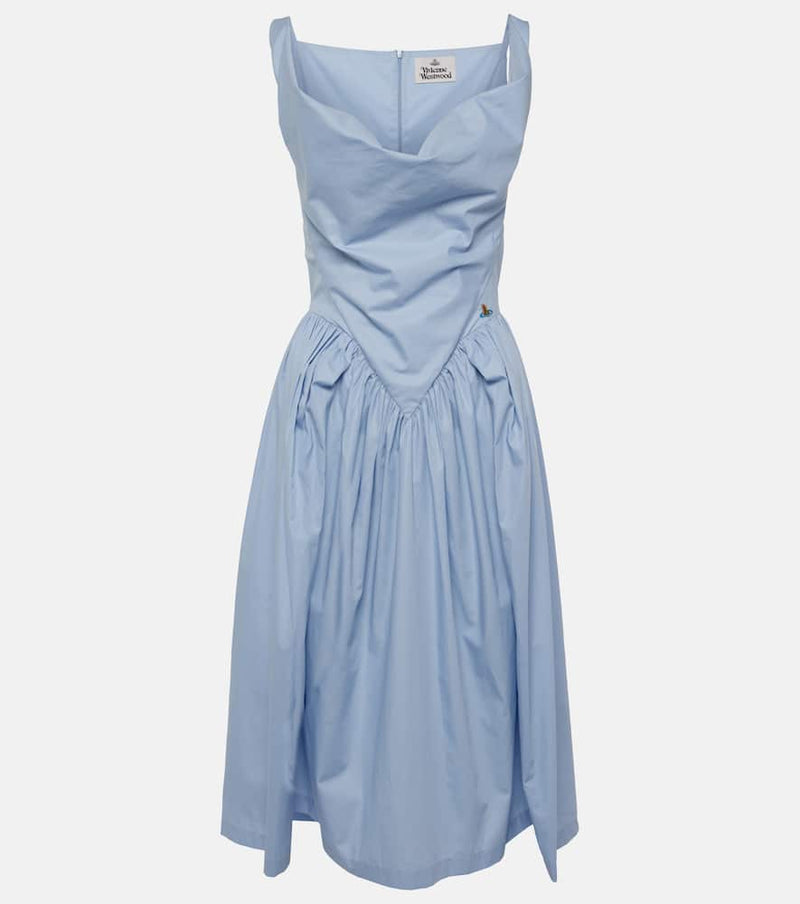 Vivienne Westwood Sunday gathered cotton midi dress