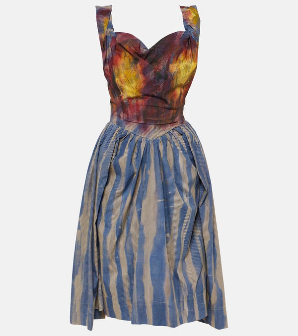 Vivienne Westwood Sunday striped cotton corset dress