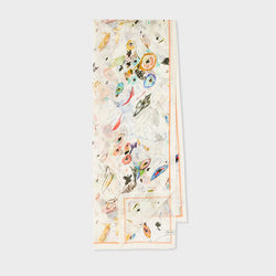 Paul Smith Women's White 'Sketchbook Botanical' Scarf