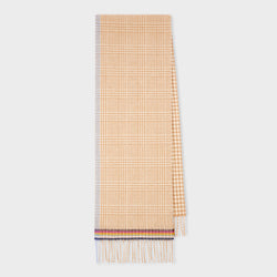 Paul Smith Women's Wool Prince of Wales Check Scarf White