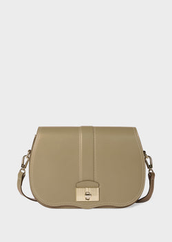 Paul Smith Women's Khaki Leather Satchel Bag Brown