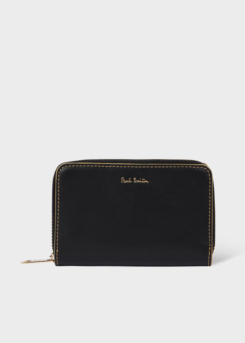 Paul Smith Women's Black Leather Small Zip Around Purse