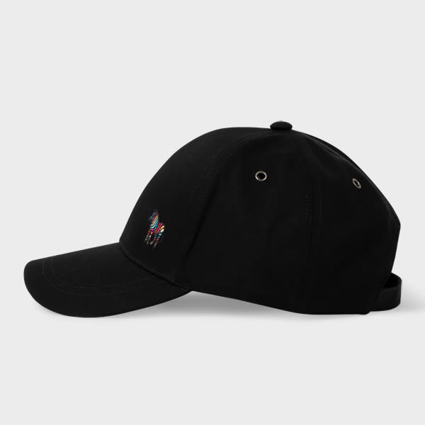 Paul Smith Women's Black Organic Cotton Zebra Logo Baseball Cap