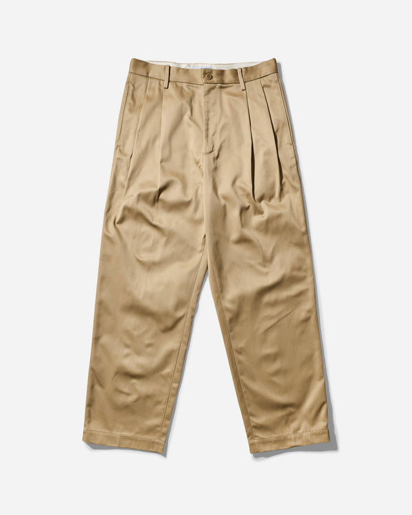 WACKO MARIA Double Pleated Chino Trousers Beige