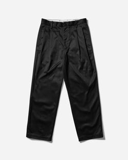 WACKO MARIA Men s Double Pleated Chino Trousers Black