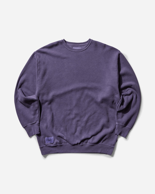 WTAPS Men s Sign 01 Crewneck Sweatshirt Purple