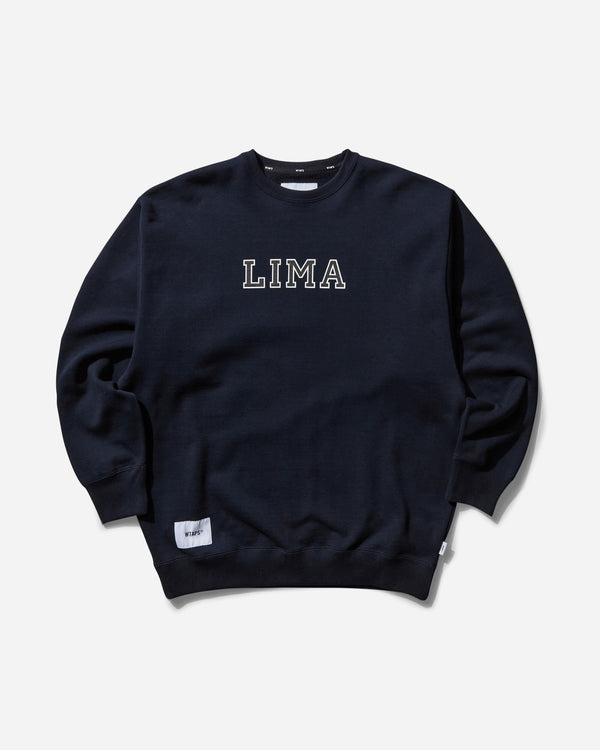 WTAPS Men s Academy Crewneck Sweatshirt Navy