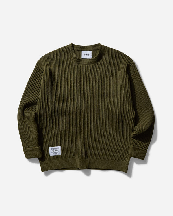 WTAPS Men s Deck Sweater Olive Drab