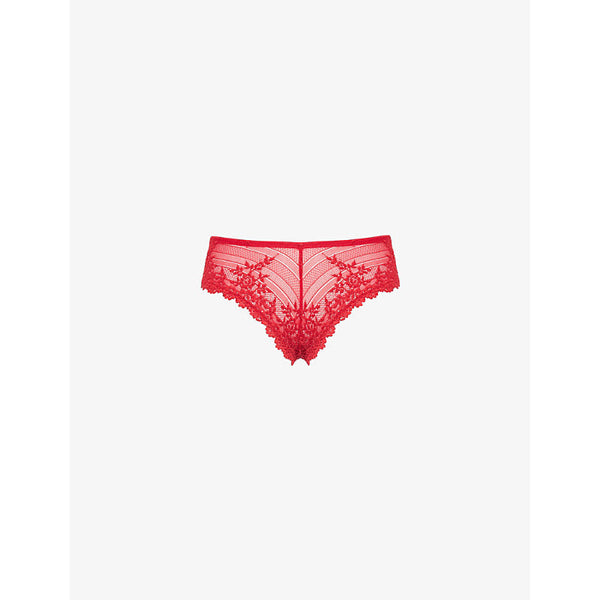 Womens Wacoal Embrace mid-rise lace tanga briefs