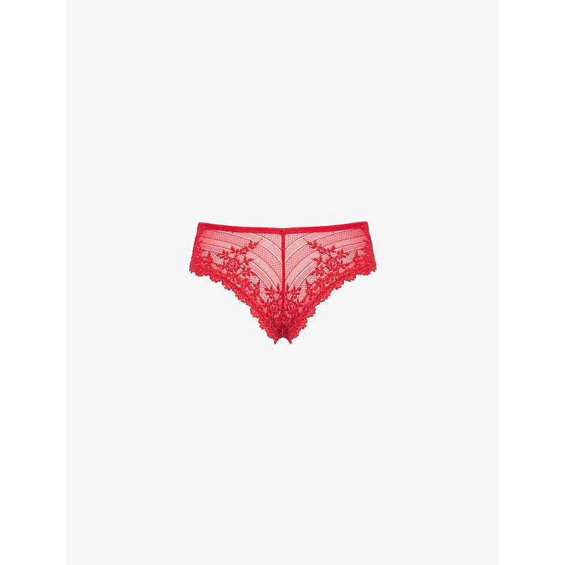 Womens Wacoal Embrace mid-rise lace tanga briefs